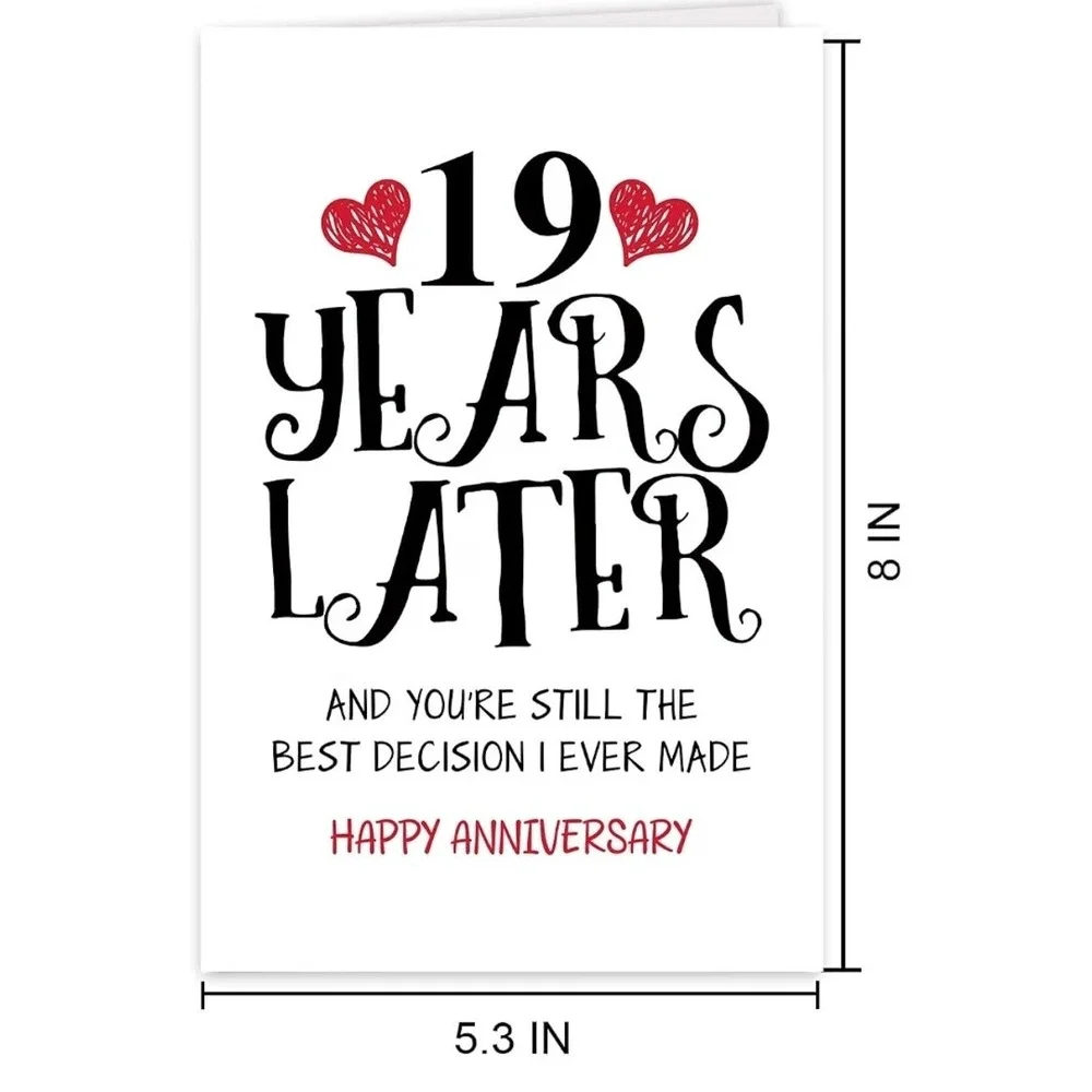 Lot of 10 Happy 19th Anniversary Greeting Cards w/ Envelopes Husband Wife New